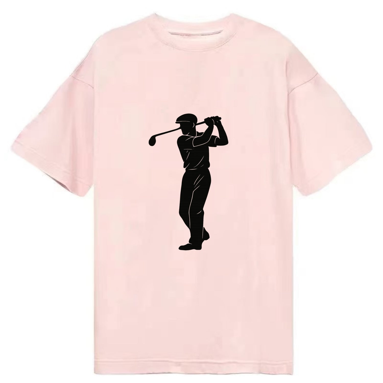Golfer mid-swing with driver - Classic T-shirt - Pink