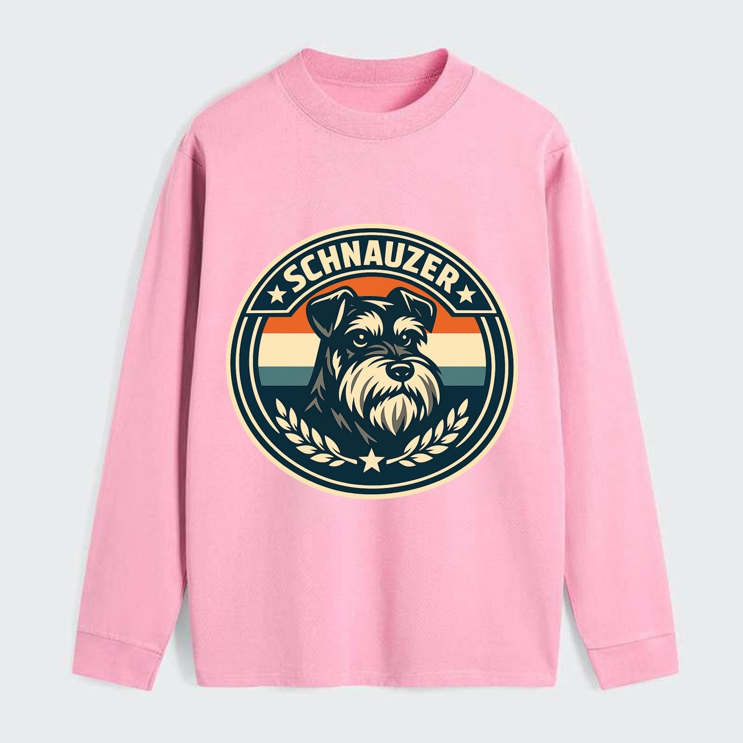 Noble Schnauzer Emblem - Classic Long Sleeve Shirt - Pink