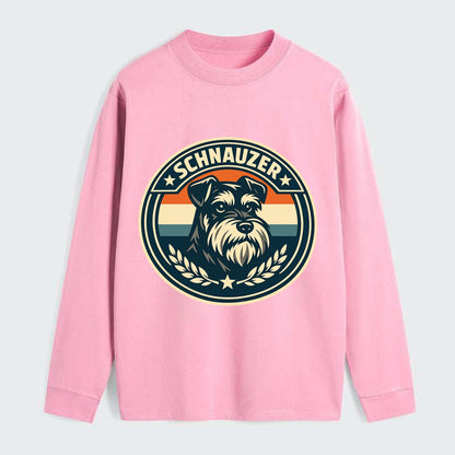 Noble Schnauzer Emblem - Classic Long Sleeve Shirt - Pink