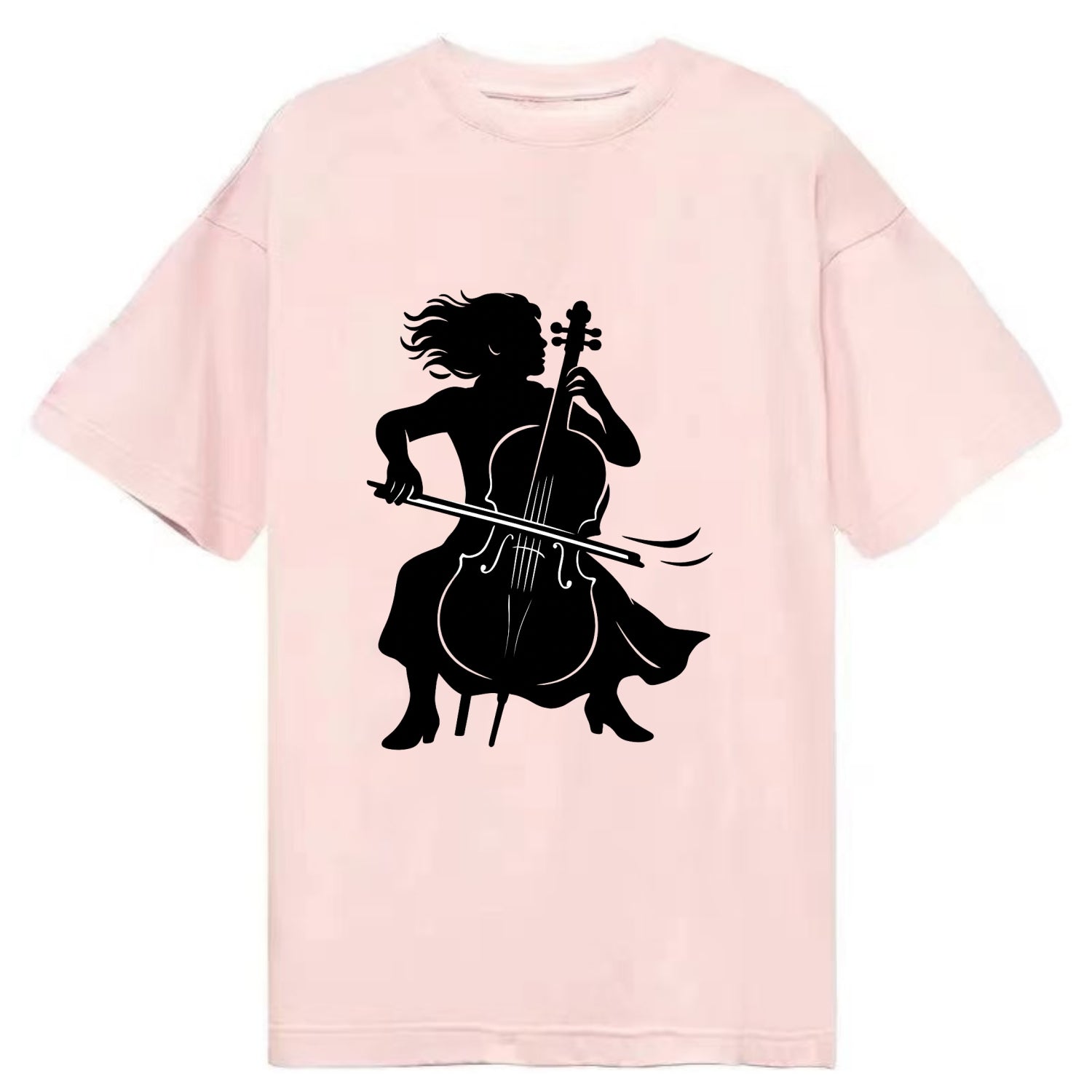 Cellist performing emotional solo - Classic T-shirt - Pink