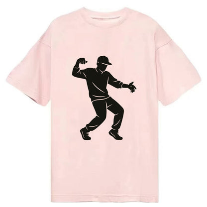 Hip-hop dancer popping and locking - Classic T-shirt - Pink