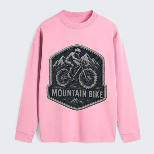 Mountain bike with rugged tires - cyclist badge - Classic Long Sleeve Shirt
