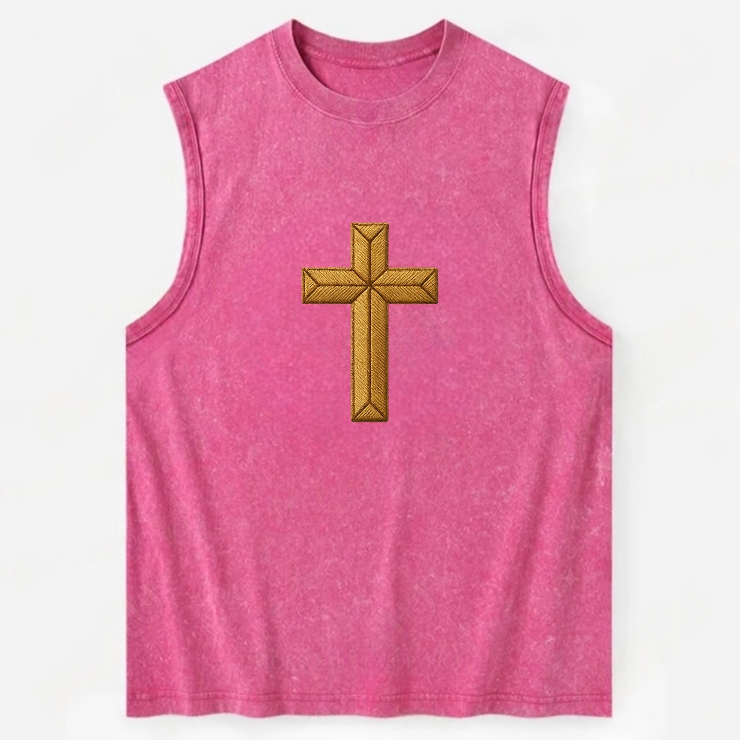 Rock Cross  - Vintage Washed Tank - Pink
