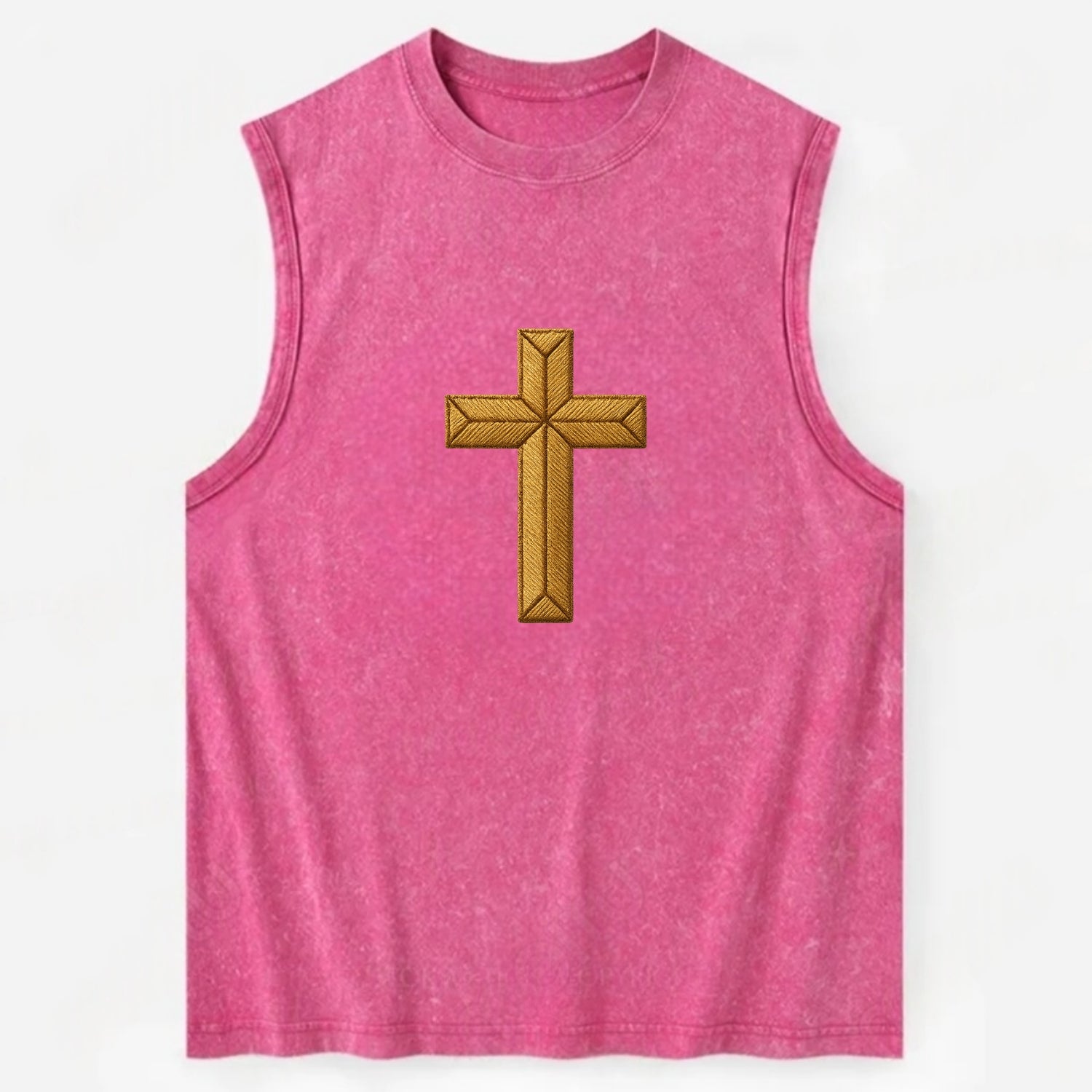 Rock Cross  - Vintage Washed Tank - Pink