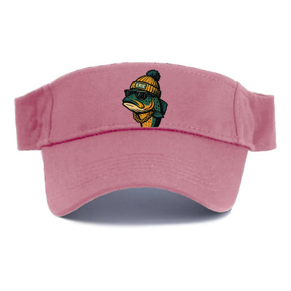 Erie Lake Trout wearing Erie beanie with pom pom and wayfarer sunglasses - Visor - Pink