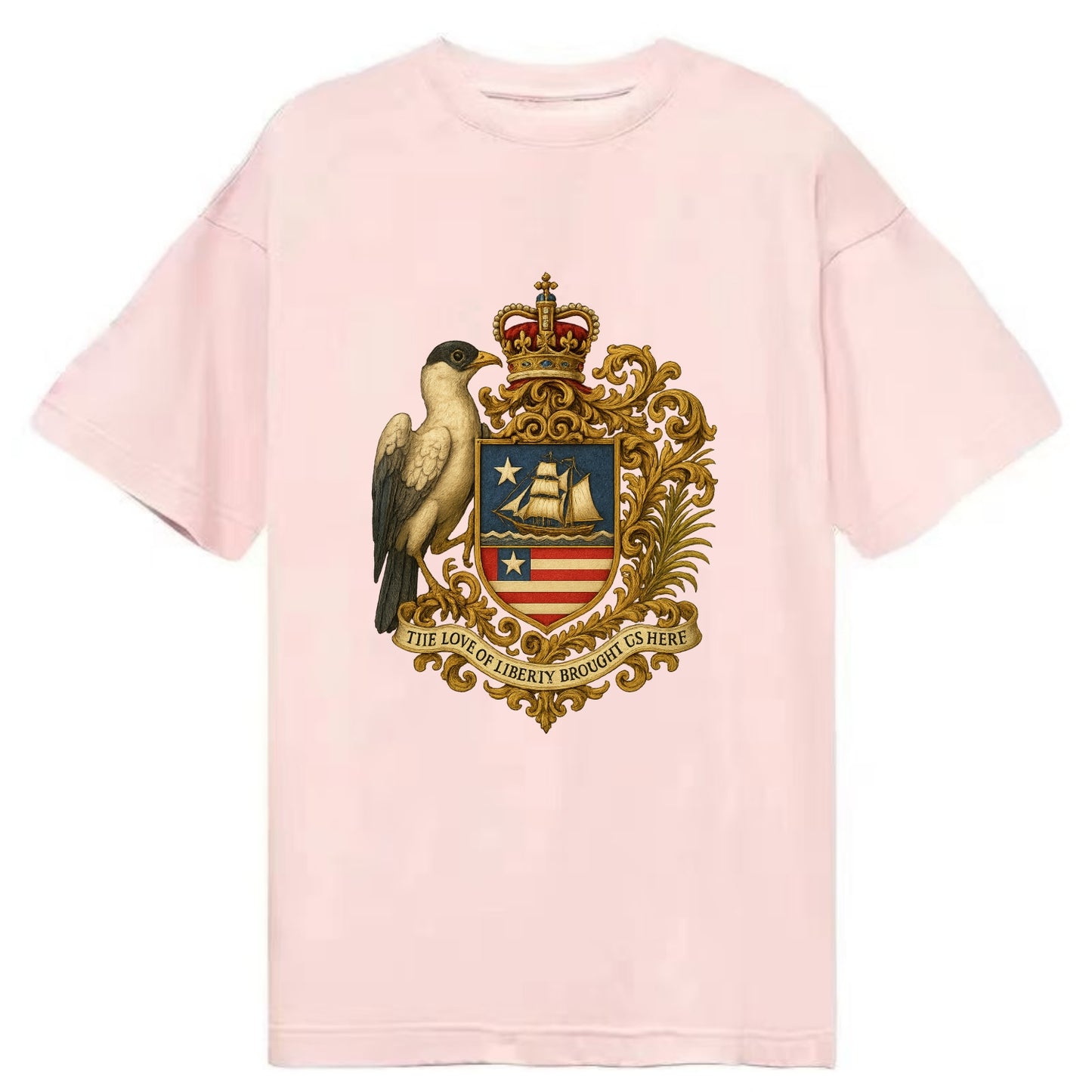 Liberia Pepper Bird Emblem  - Classic T-shirt - Pink