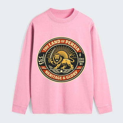 Iranian Heritage Emblem - Classic Long Sleeve Shirt - Pink