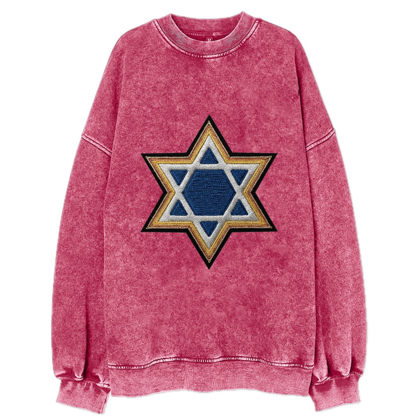 Star of David - Vintage Sweatshirt - Pink
