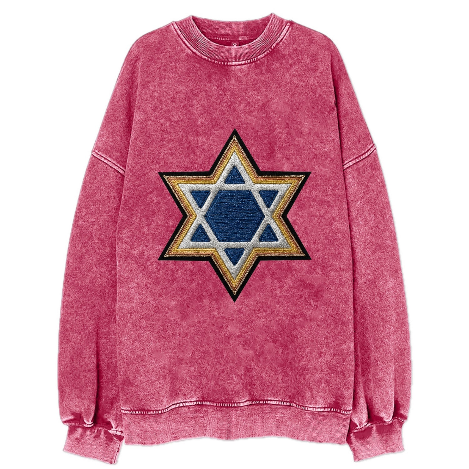 Star of David - Vintage Sweatshirt - Pink