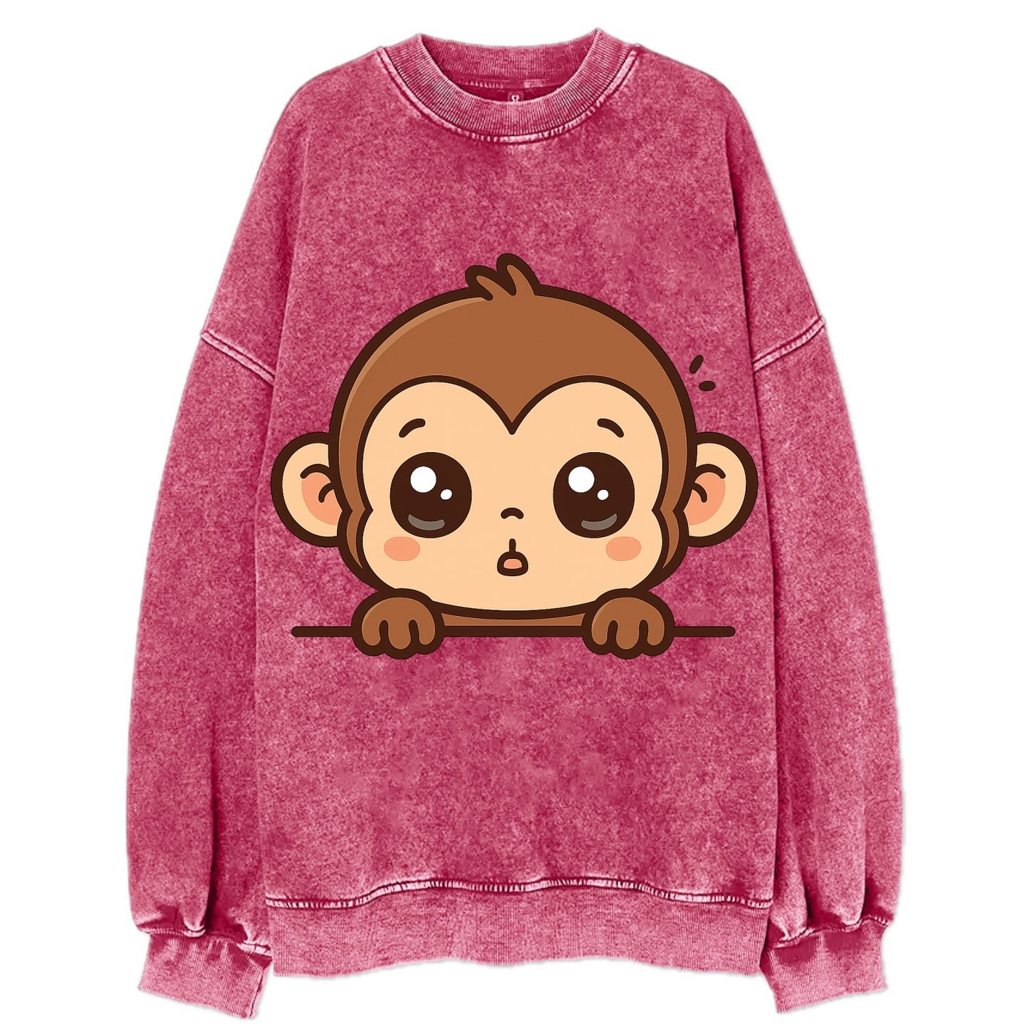 Baby Monkey  - Vintage Sweatshirt - Pink