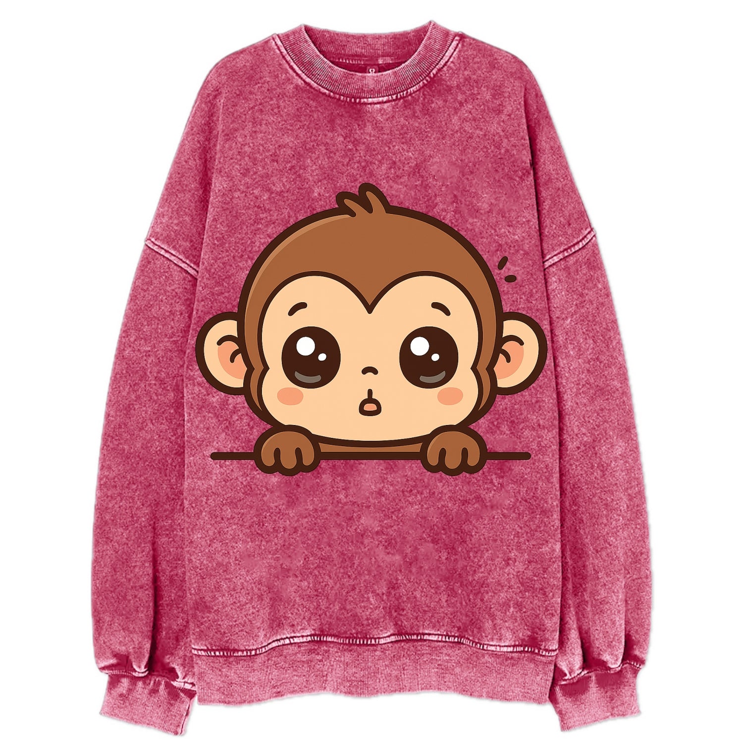 Baby Monkey  - Vintage Sweatshirt - Pink