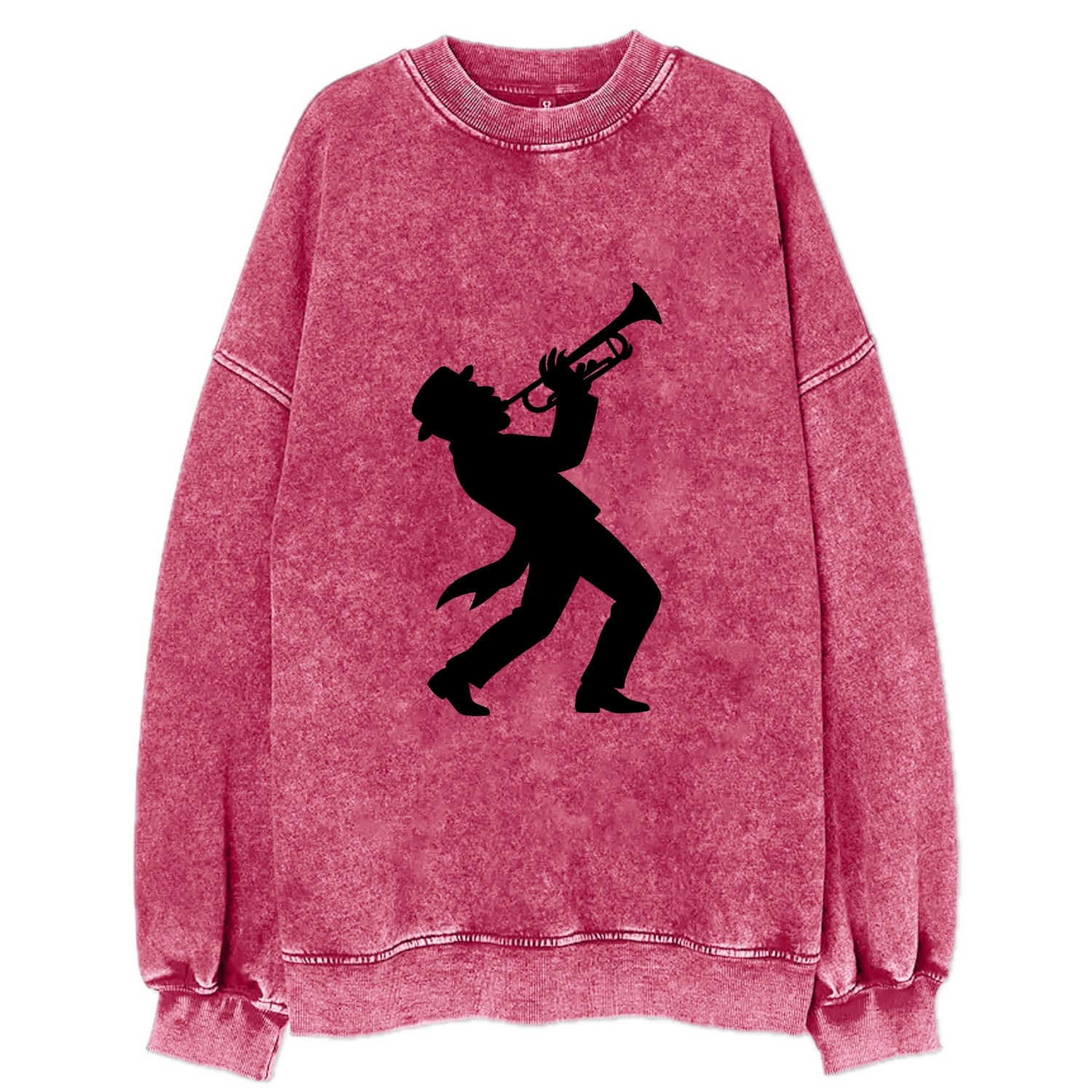 Trumpet player hitting high note - Vintage Sweatshirt - Pink