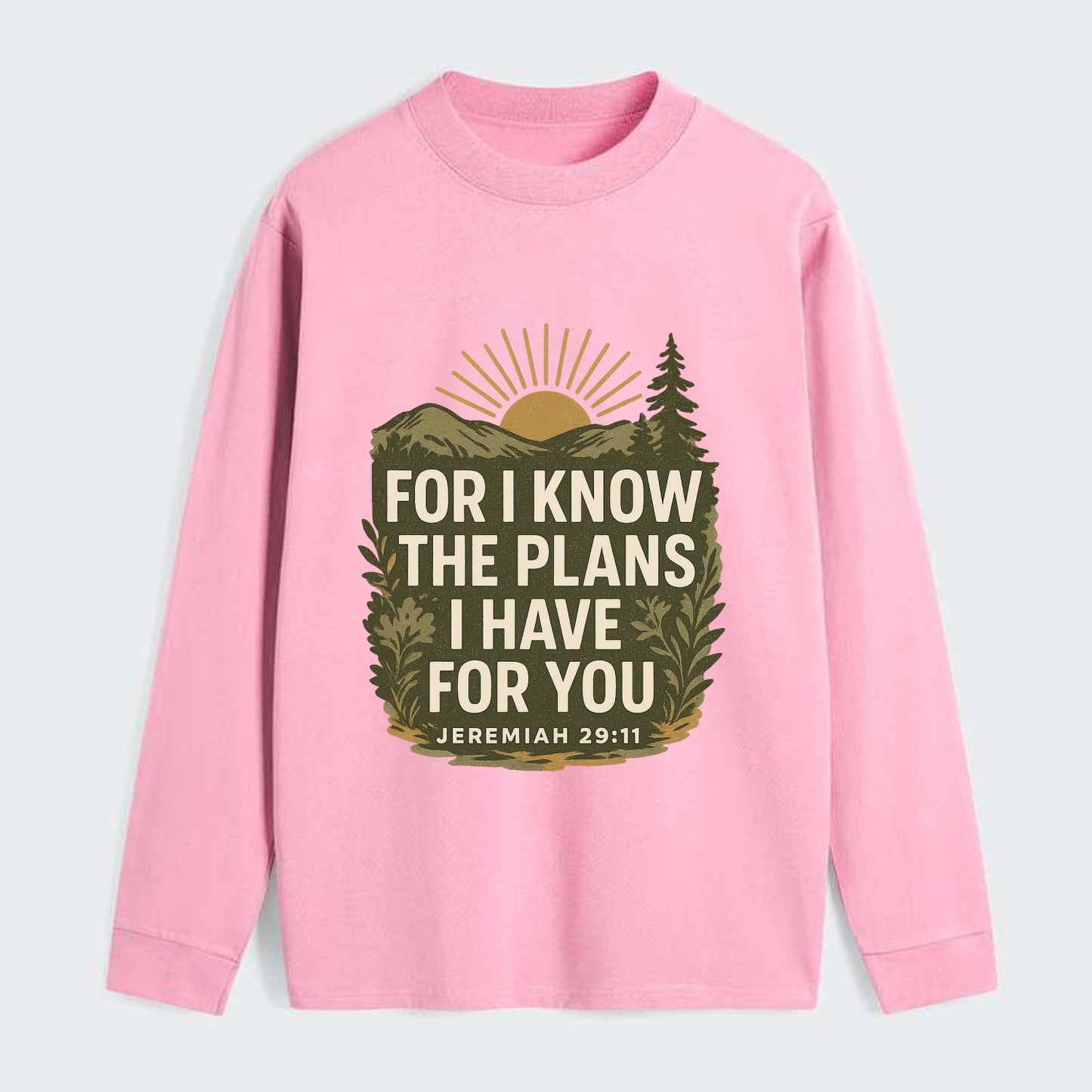 Jeremiah 29:11 Sunrise - Classic Long Sleeve Shirt - Pink