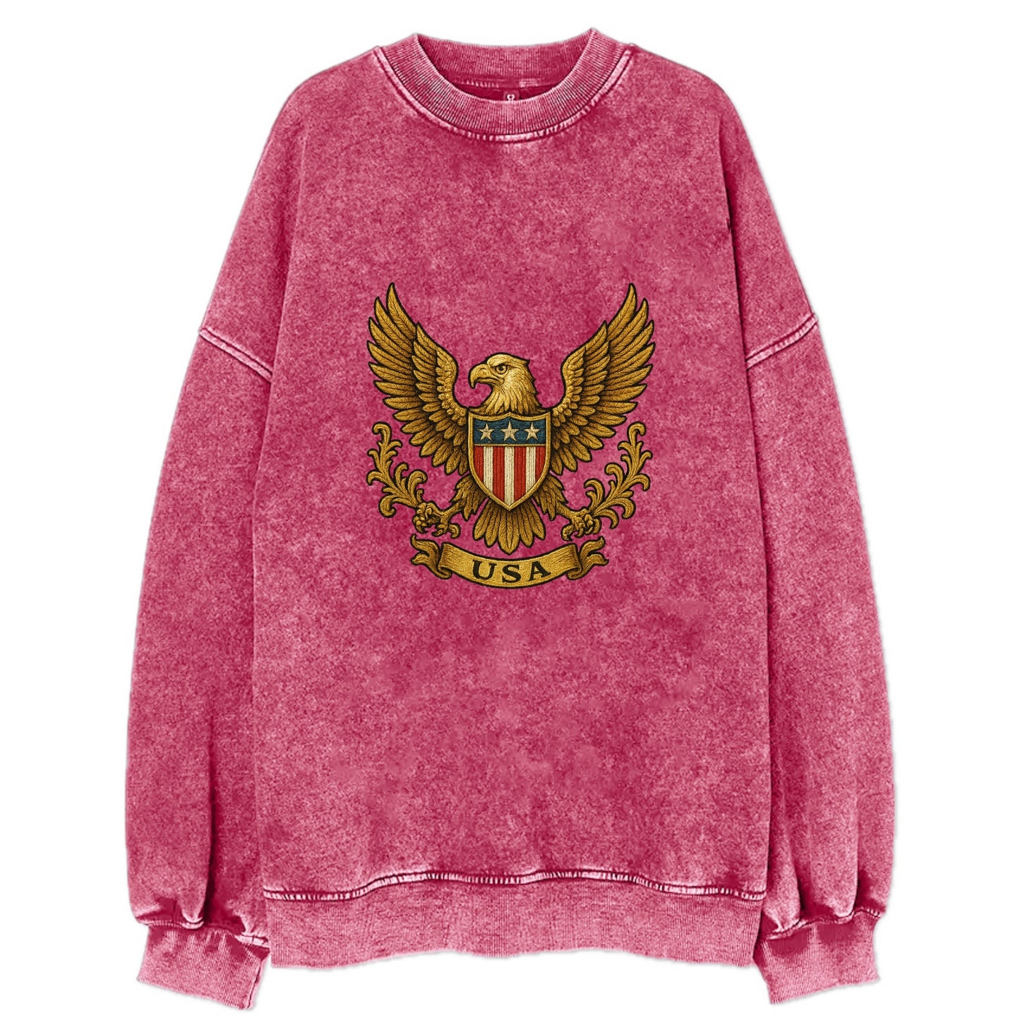 Usa Heritage Eagle 3 - Vintage Sweatshirt - Pink