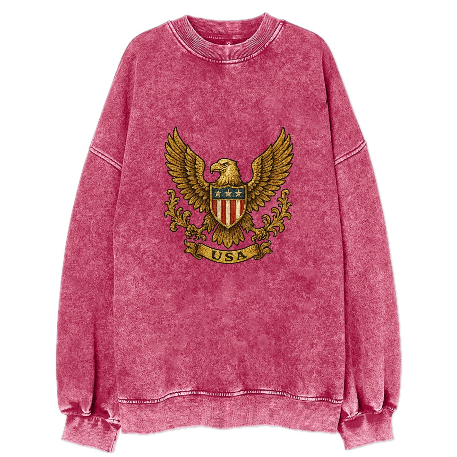 Usa Heritage Eagle 3 - Vintage Sweatshirt - Pink