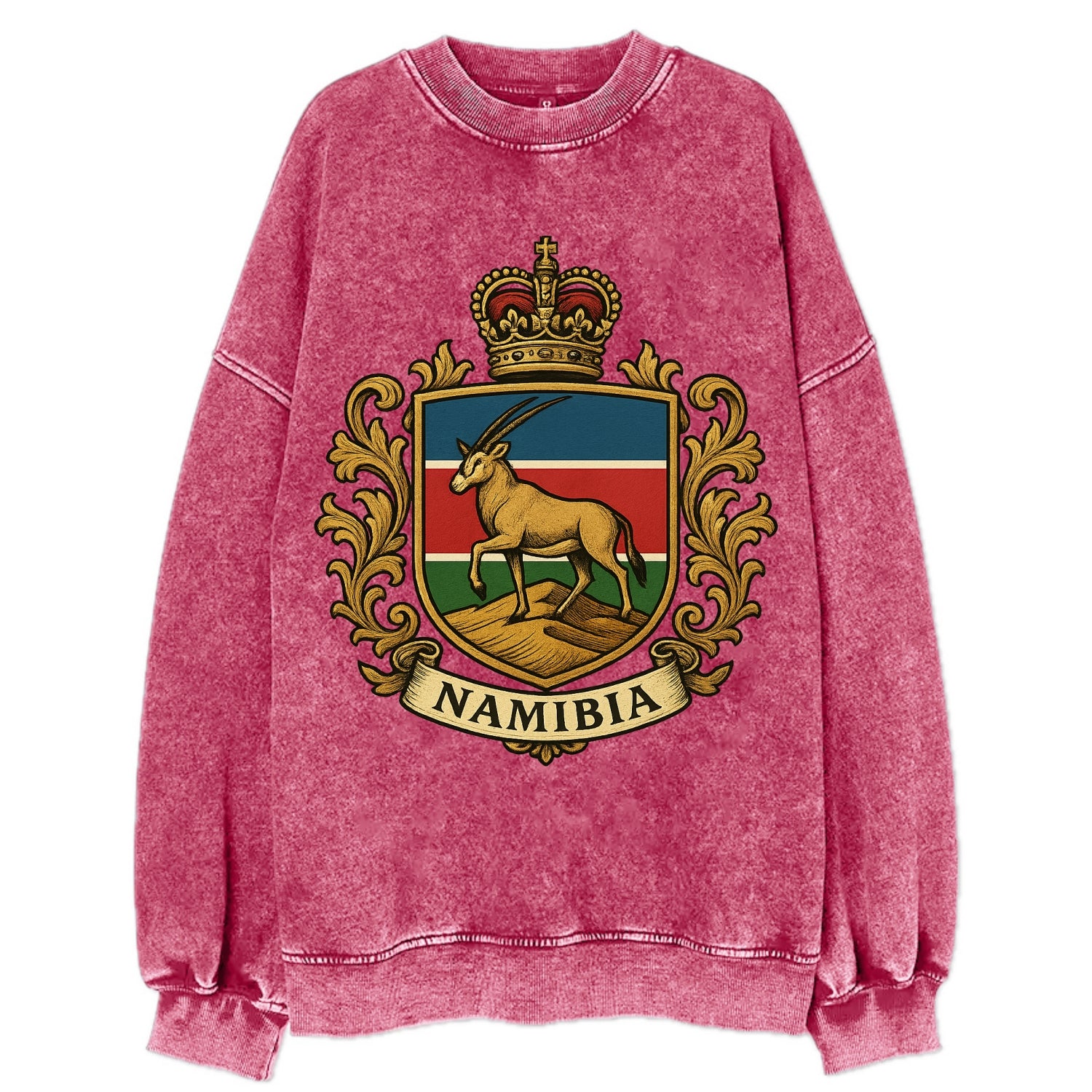 Namibia Heritage Badge  - Vintage Sweatshirt - Pink