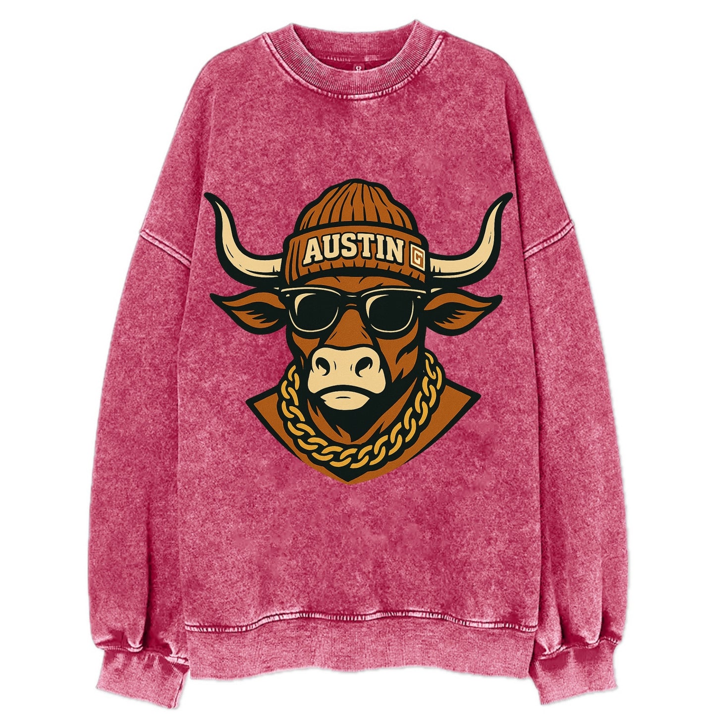 Austin Longhorn - Vintage Sweatshirt - Pink