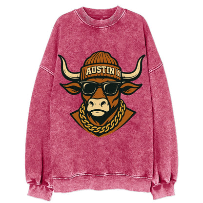 Austin Longhorn - Vintage Sweatshirt - Pink