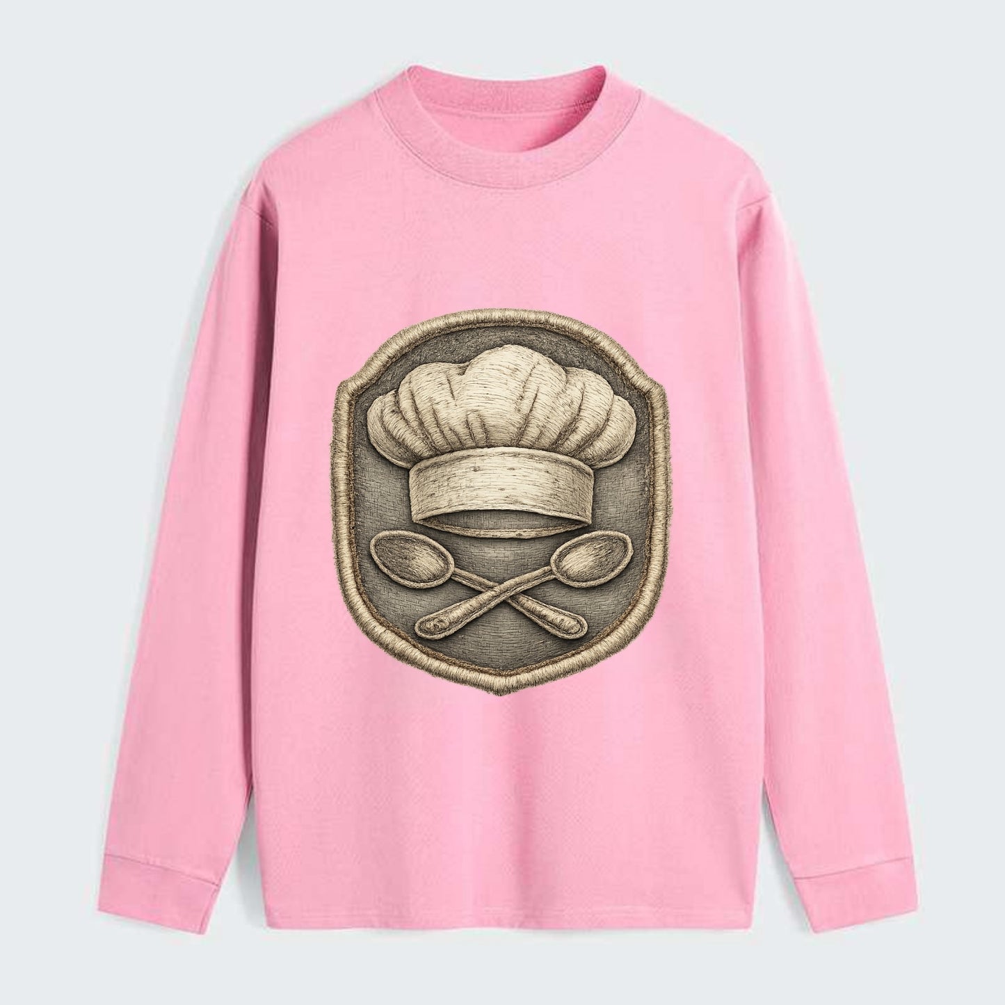 COOKING CHEF HAT - toque blanche with crossed spoons in white and - Classic Long Sleeve Shirt - Pink