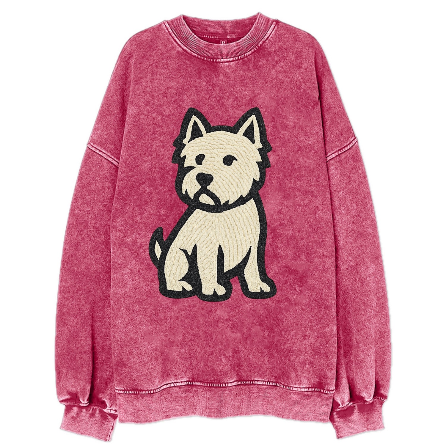 West Highland White Terrier - Alert stan Vintage Sweatshirt - Pink
