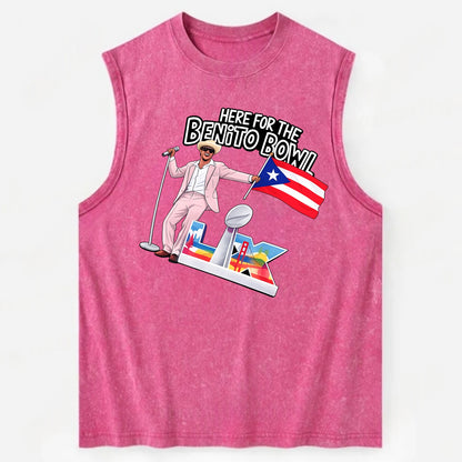Here For The Bento Bowl - Vintage Washed Tank - Pink
