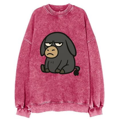 The Donky Judging Silently - Vintage Sweatshirt - Pink