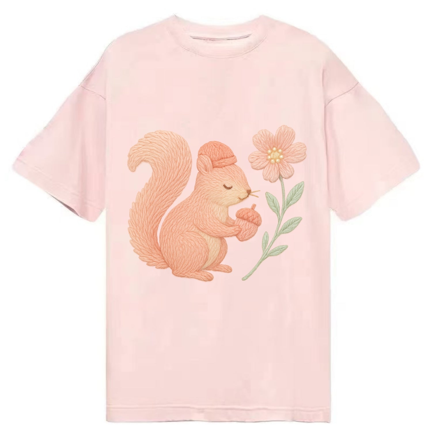 Coral Squirrel - Classic T-shirt - Pink
