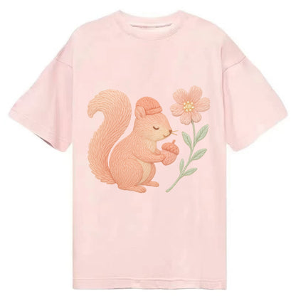 Coral Squirrel - Classic T-shirt - Pink