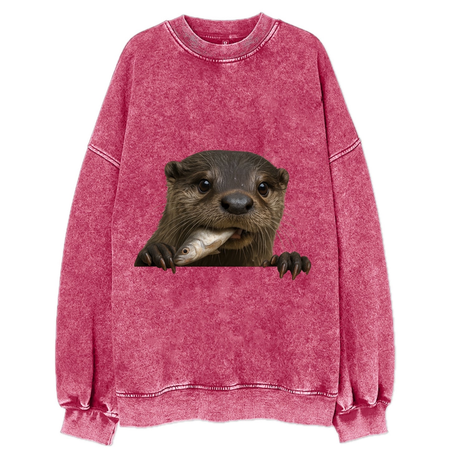 River Otter  - Vintage Sweatshirt - Pink