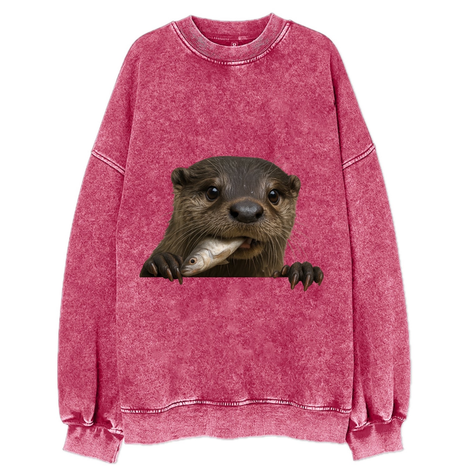 River Otter  - Vintage Sweatshirt - Pink