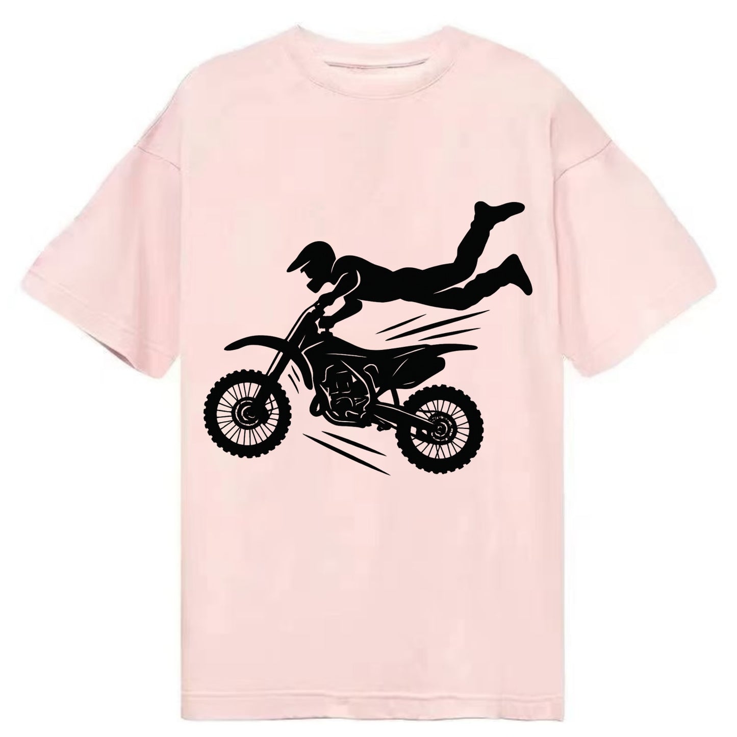 Motocross rider airborne trick - Classic T-shirt - Pink