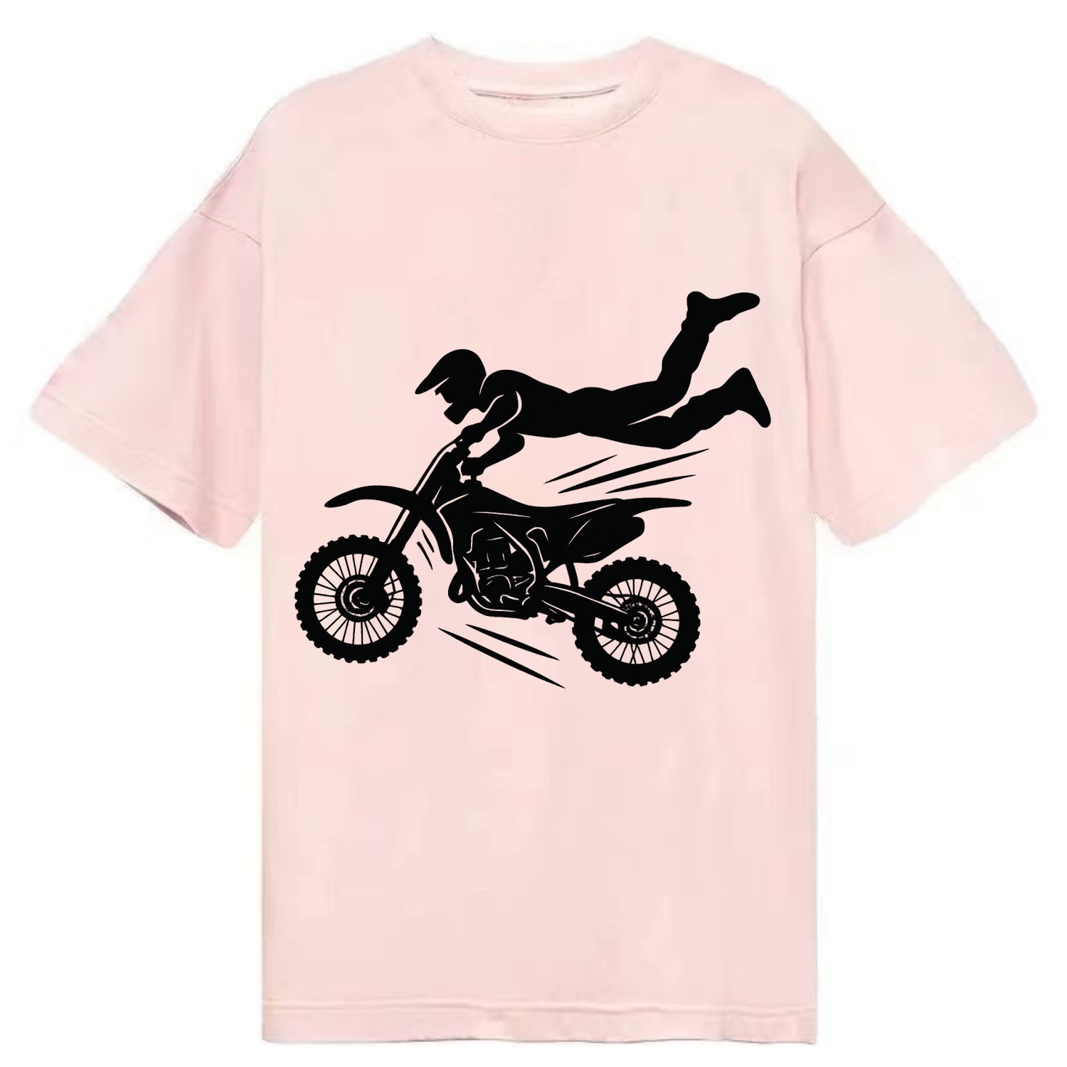 Motocross rider airborne trick - Classic T-shirt - Pink