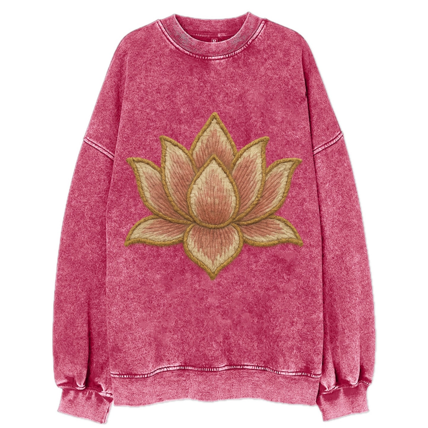 Lotus Flower - Vintage Sweatshirt - Pink