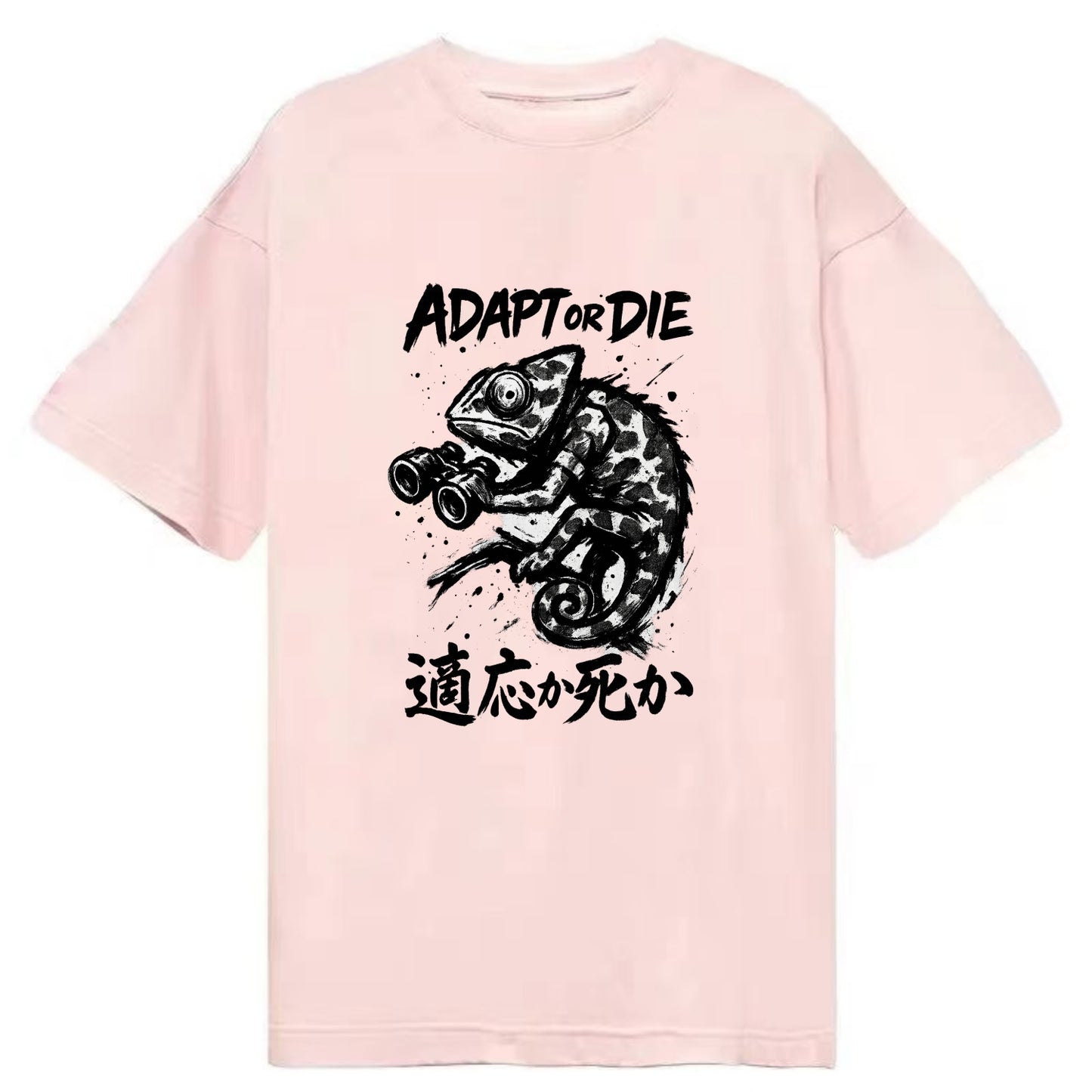 Adapt or Die - Chameleon in military cam Classic T-shirt - Pink