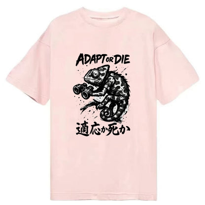 Adapt or Die - Chameleon in military cam Classic T-shirt - Pink