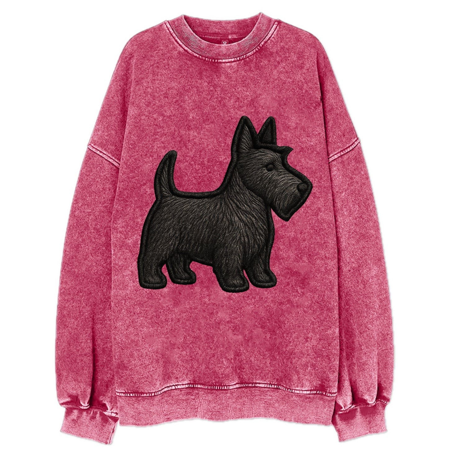 Scottish Terrier - Contemporary scottie - Vintage Sweatshirt - Pink