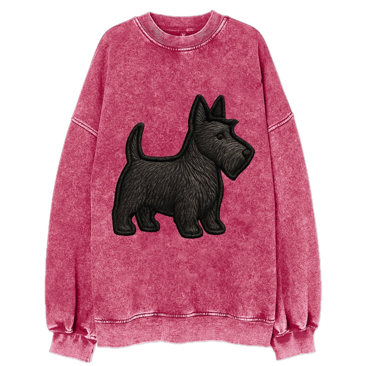 Scottish Terrier - Contemporary scottie - Vintage Sweatshirt - Pink