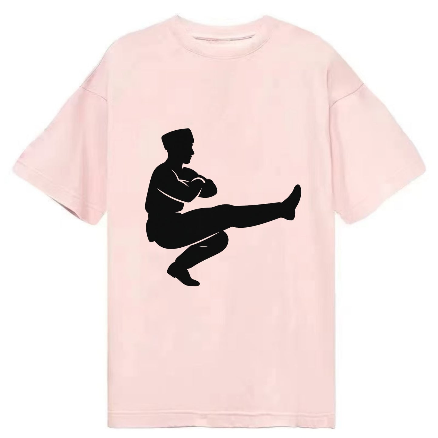 Russian Cossack dancer squat kick - Classic T-shirt - Pink