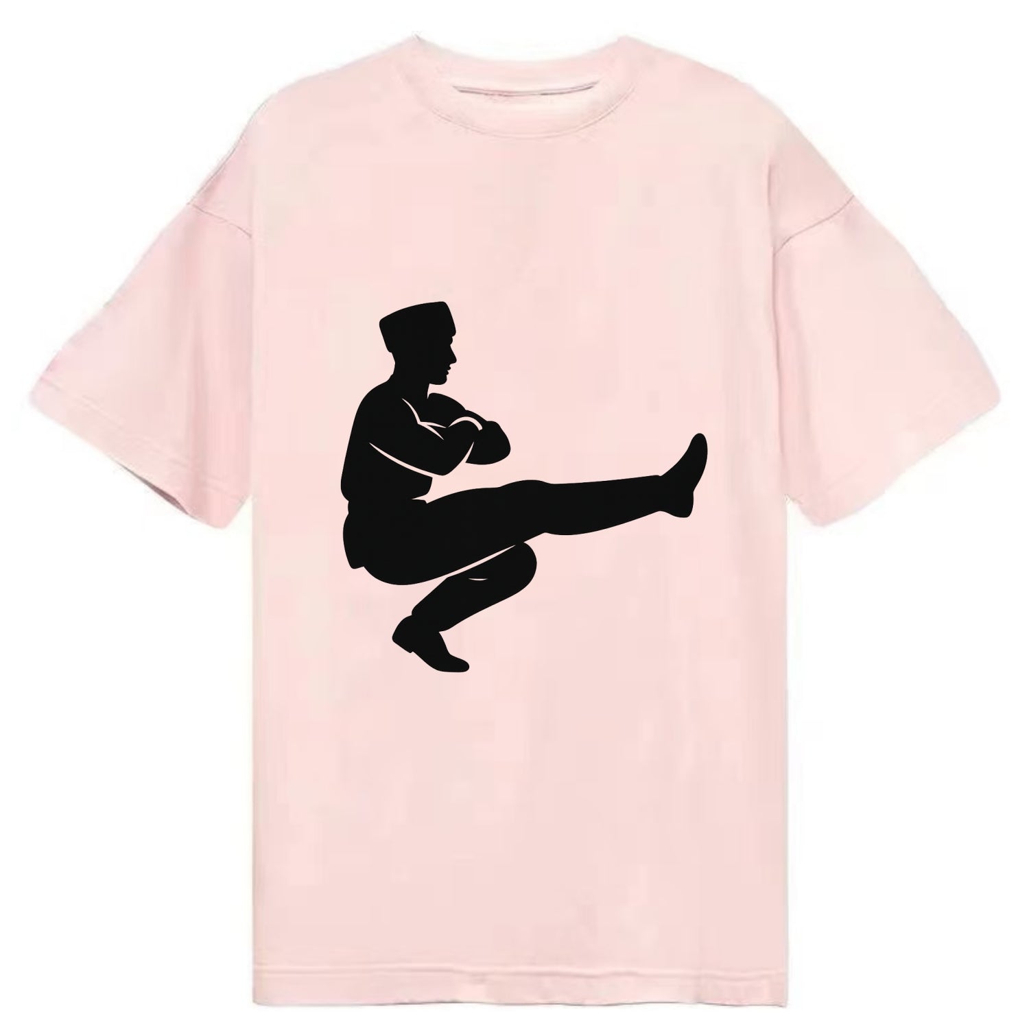 Russian Cossack dancer squat kick - Classic T-shirt - Pink