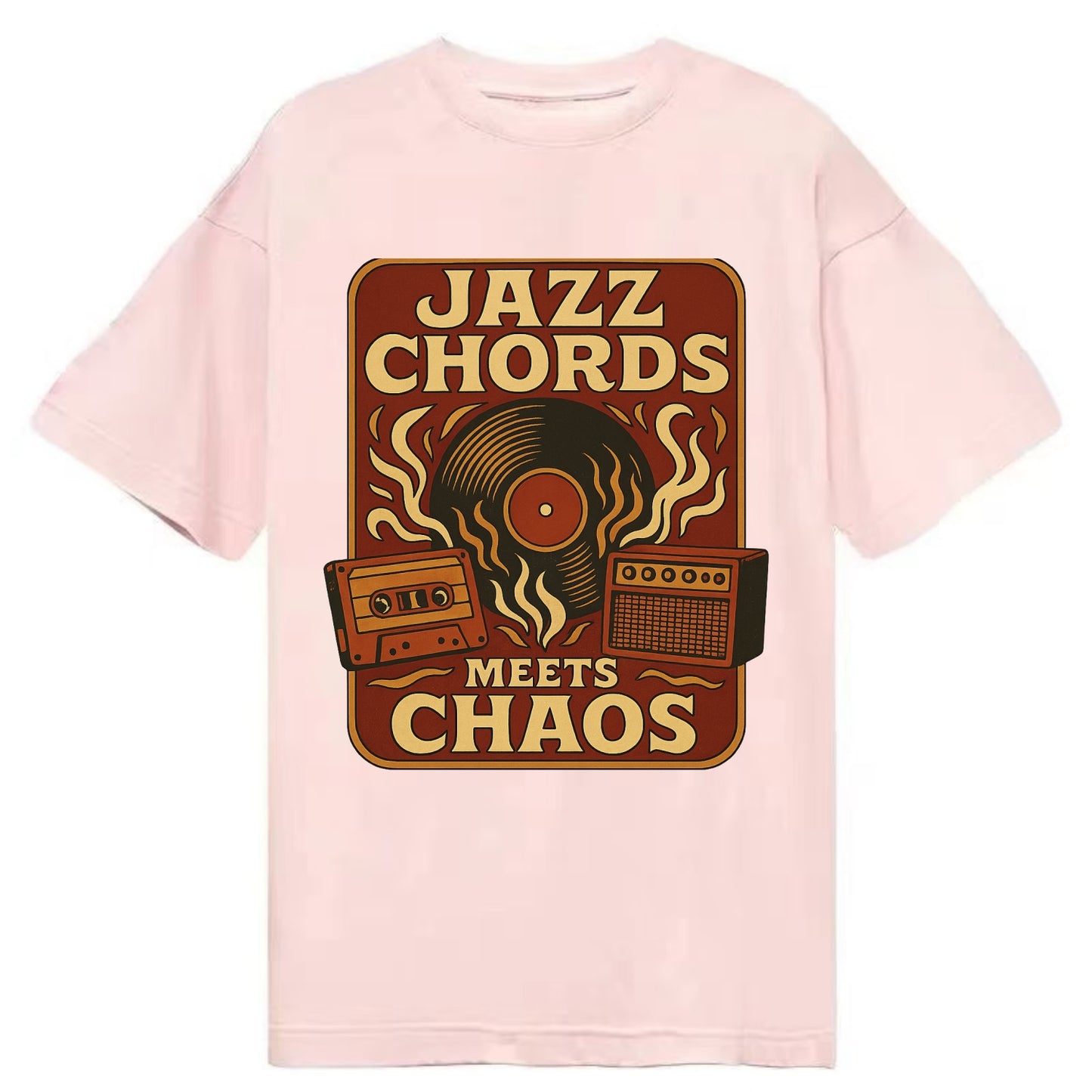 Jazz chords with hyperpop energy - "Jazz Meets Chaos" - unexpected fusion - Classic T-shirt - Pink