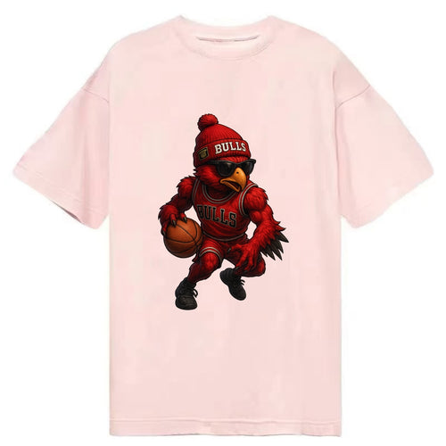 Windy City Hawk wearing Bulls beanie with six rings patch and wayfarer sunglasses - Classic T-shirt