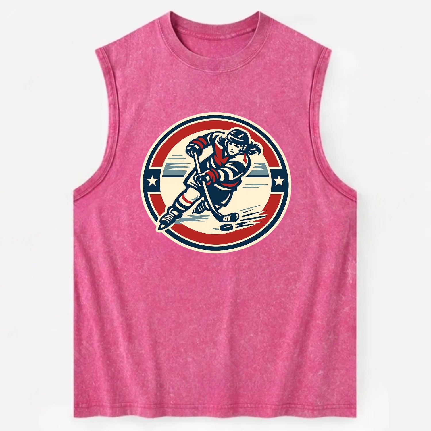 Fierce Ice Queen Emblem - Vintage Washed Tank - Pink