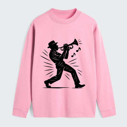 New Orleans jazz musician street corner - Classic Long Sleeve Shirt - Pink