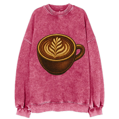 Latte Art  - Vintage Sweatshirt - Pink