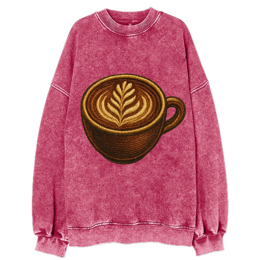 Latte Art  - Vintage Sweatshirt - Pink