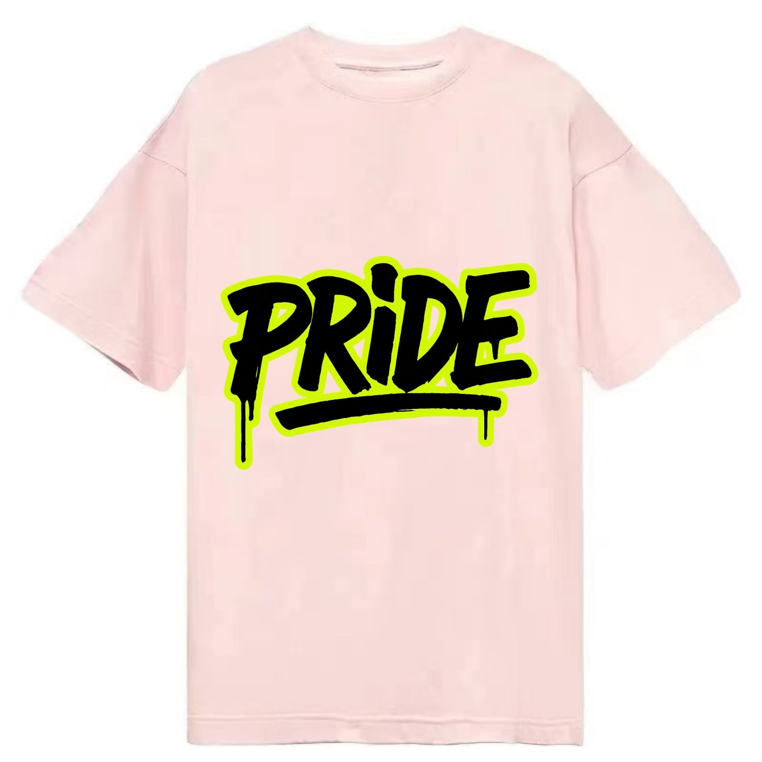 Bold typography design - "PRIDE" - dignified satisfaction, honor - Classic T-shirt - Pink