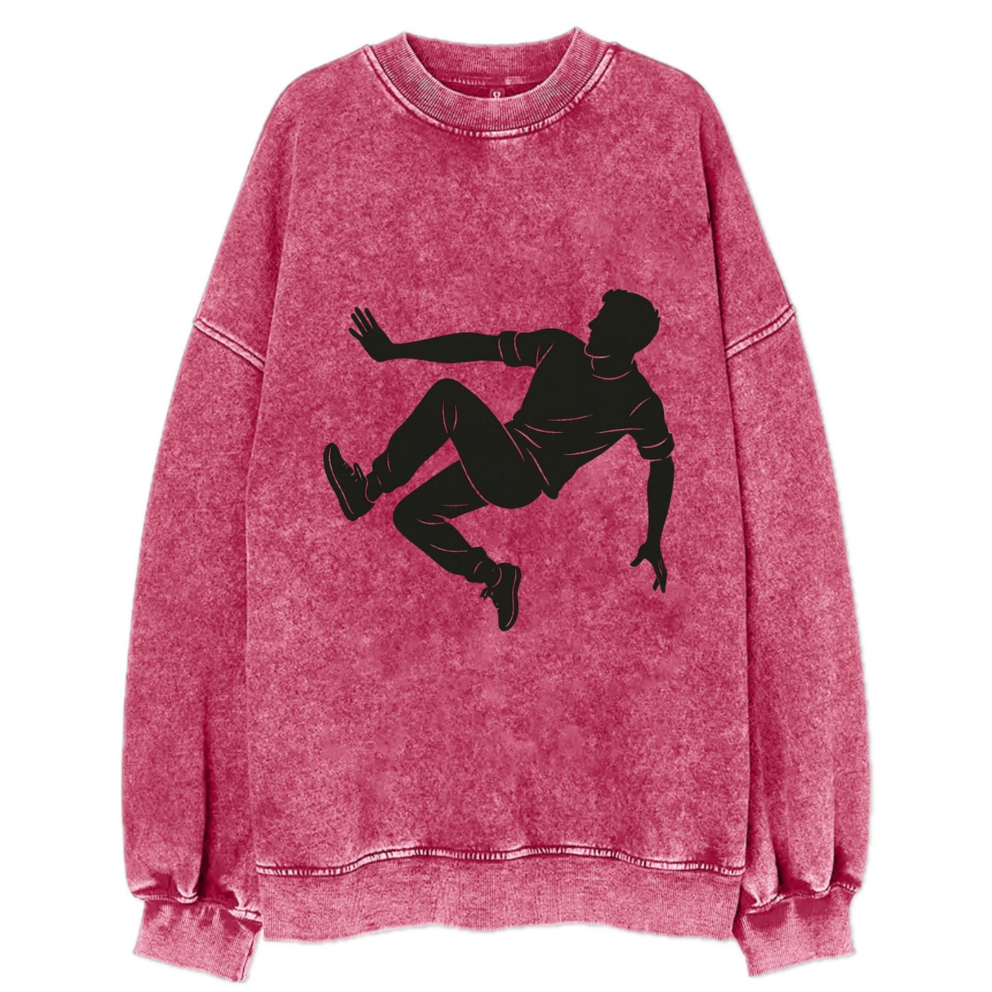 Parkour athlete wall run - Vintage Sweatshirt - Pink