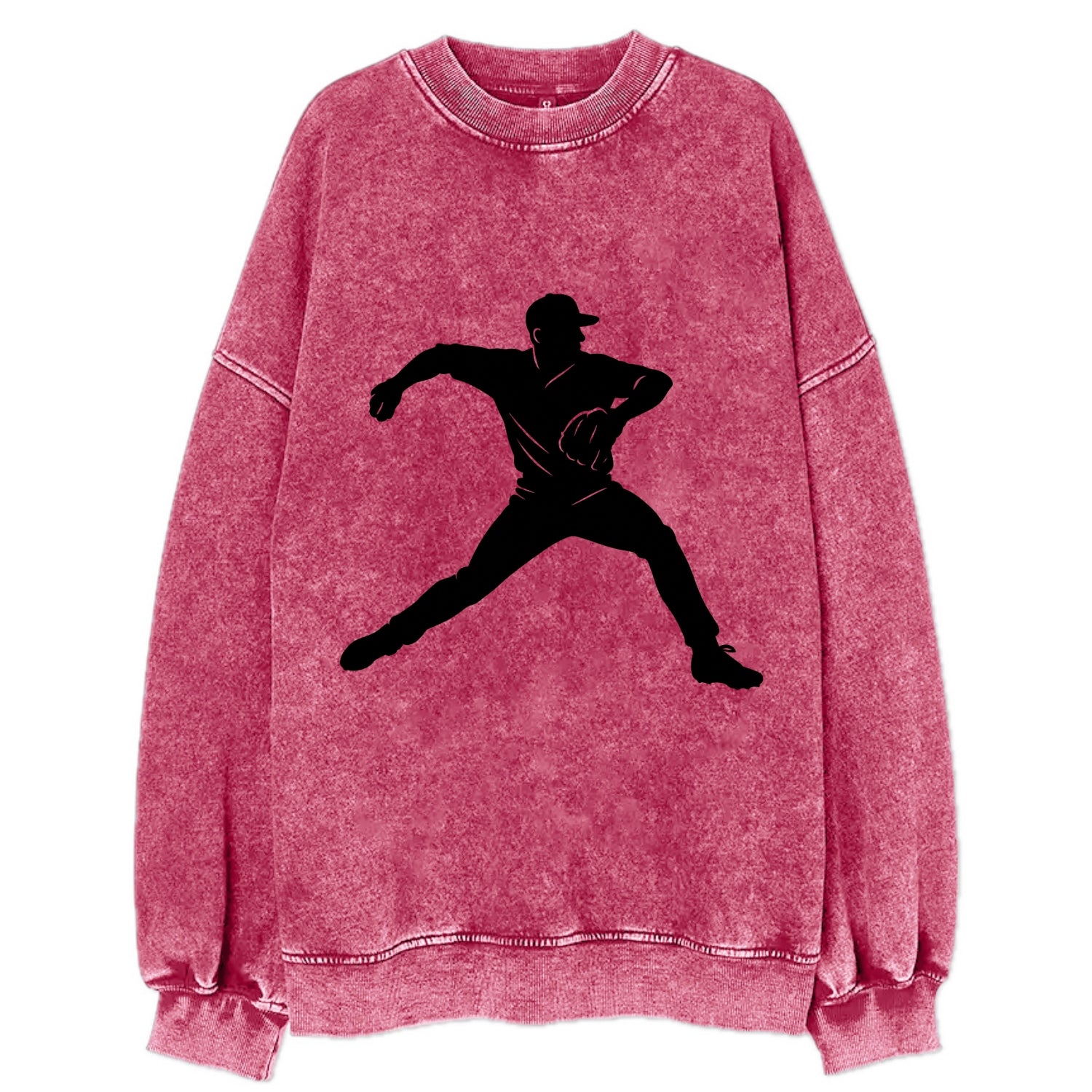 Baseball pitcher wind-up motion - Vintage Sweatshirt - Pink