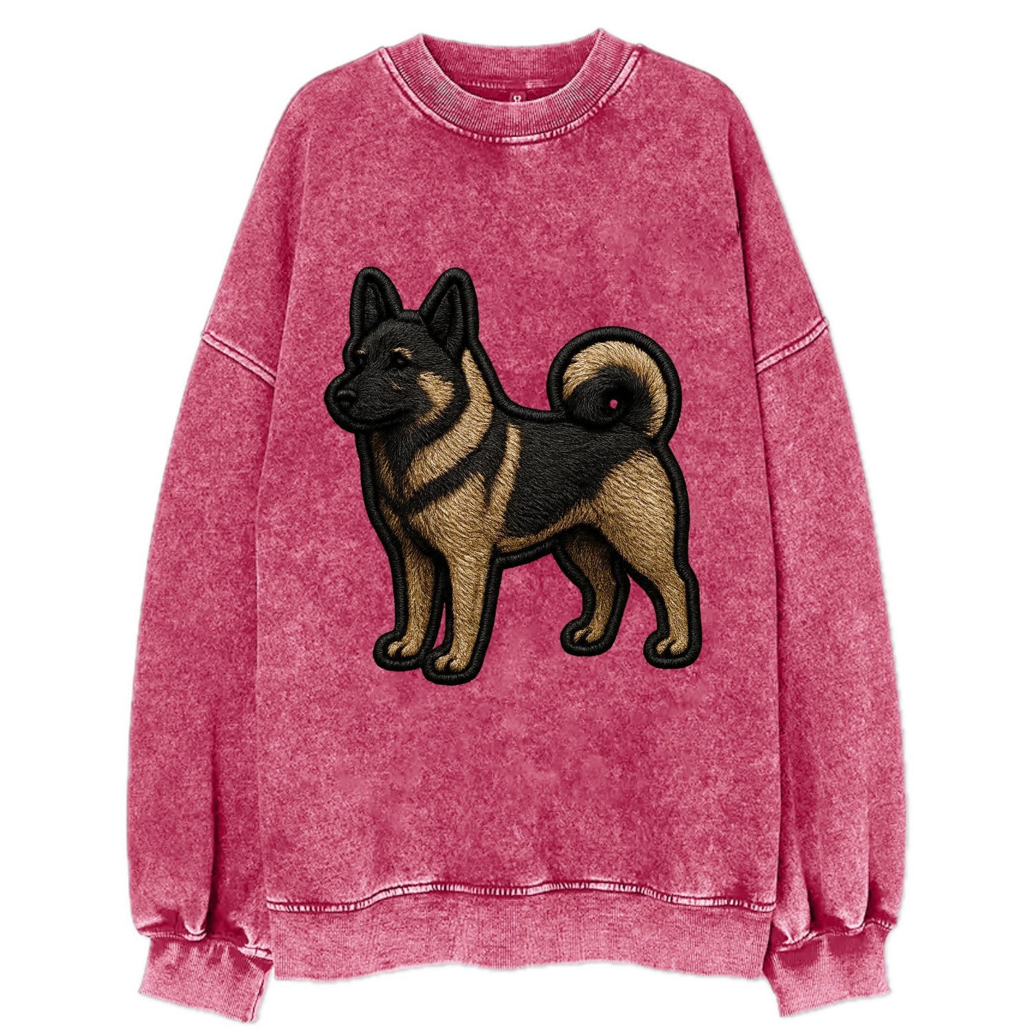 Norwegian Elkhound - Trendy Nordic desig - Vintage Sweatshirt - Pink