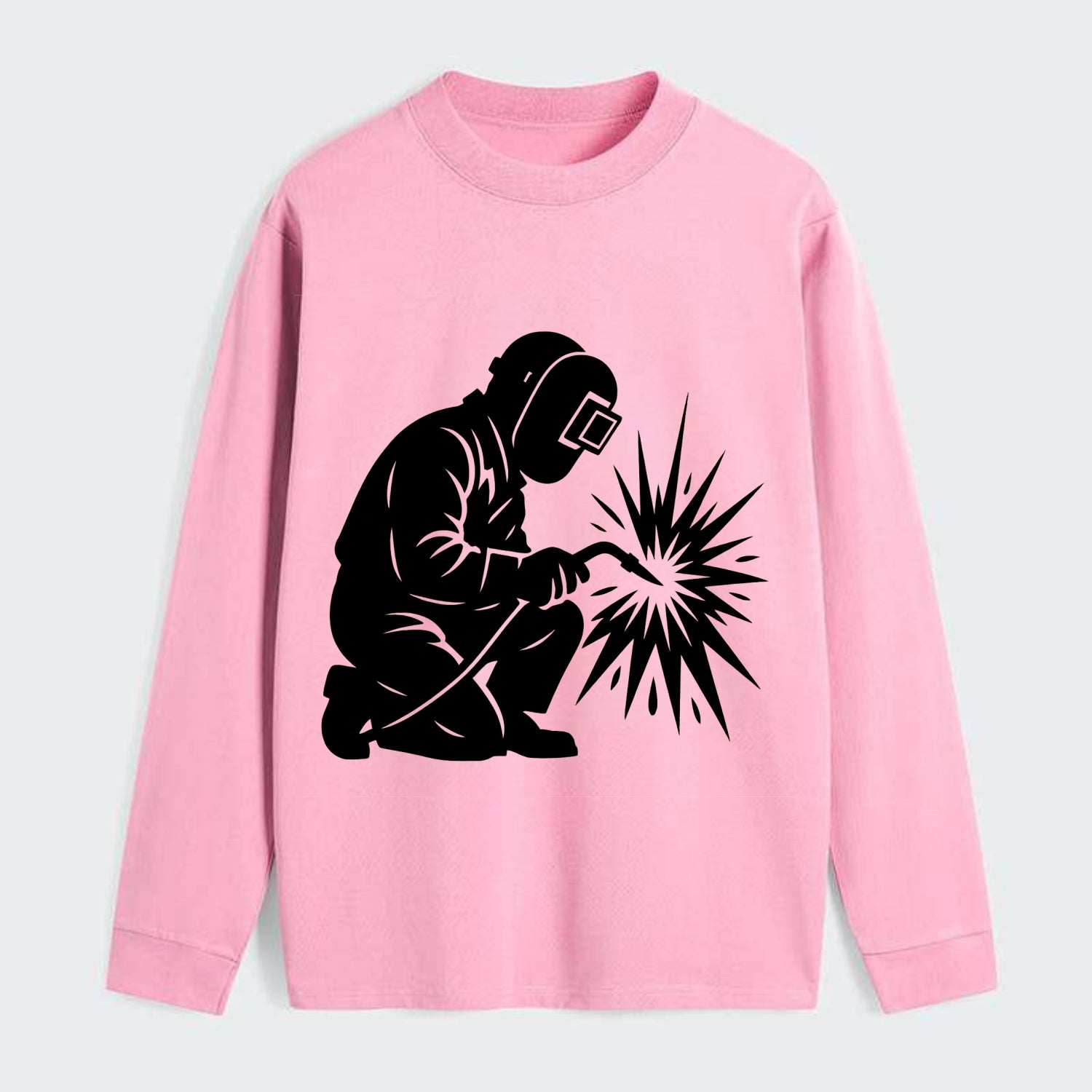 Welder sparks flying dramatically - Classic Long Sleeve Shirt - Pink
